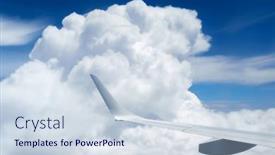  Presentation with bird eye view - Slides with beautiful-blue-sky-with-soft background and a  colored foreground