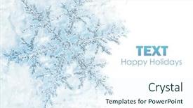  Presentation with winter blue - Slide set featuring beautiful blue snowflake isolated winter background and a sky blue colored foreground