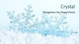  Presentation with winter weather - PPT theme having beautiful blue snowflake winter holiday background and a cool aqua colored foreground