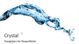  Presentation with abstract blue white - Cool new presentation design with beautiful blue splashing water backdrop and a white colored foreground
