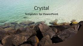  Presentation with blue - Cool new PPT theme with beautiful blue tranparent whater backdrop and a mint green colored foreground