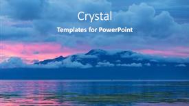  Presentation with tranquil - Audience pleasing presentation design consisting of beautiful-blue-twilight-sunset backdrop and a teal colored foreground