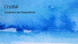  Presentation with watercolor - PPT theme featuring beautiful blue watercolor background 2 background and a light blue colored foreground