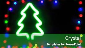  Presentation with green lights - Amazing PPT layouts having beautiful-blurred-christmas-background backdrop and a shamrock green colored foreground