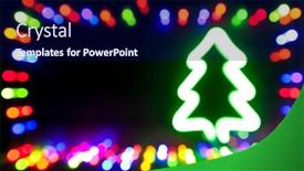  Presentation with green lights - Colorful slide set enhanced with beautiful-blurred-christmas-background backdrop and a navy blue colored foreground