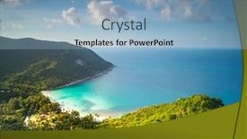  Presentation with sand ocean - Slide set enhanced with beautiful bottle beach on phangan island thailand nature landscape famous oriental tropical tourism coast place with white sand fantastic view from rock on ocean sunny day and cloudy sky background and a light blue colored foreground