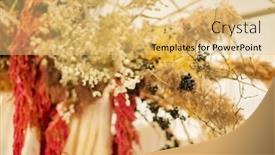  Presentation with flowers - PPT layouts featuring beautiful-bouquet-of-dried-flowers background and a  colored foreground