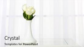  Presentation with flowers vase - PPT theme consisting of beautiful-bouquet-of-flowers background and a white colored foreground