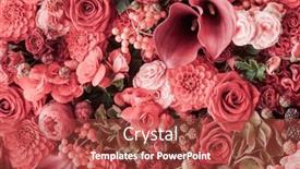  Presentation with calla - Theme featuring beautiful-bouquet-of-mixed-flowers background and a red colored foreground