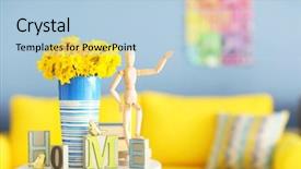  Presentation with narcissus - Theme consisting of beautiful bouquet of yellow narcissus background and a  colored foreground