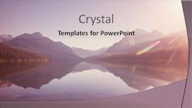  Presentation with spectacular - Slides consisting of beautiful-bowman-lake-with-reflection background and a light gray colored foreground