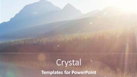  Presentation with spectacular - Presentation design with beautiful-bowman-lake-with-reflection background and a coral colored foreground