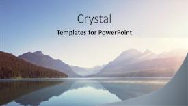  Presentation with spectacular - Presentation having beautiful-bowman-lake-with-reflection background and a light blue colored foreground