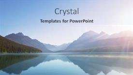  Presentation with spectacular - Presentation design having beautiful-bowman-lake-with-reflection background and a light blue colored foreground