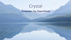  Presentation with spectacular - Slide set having beautiful-bowman-lake-with-reflection background and a sky blue colored foreground