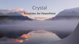  Presentation with spectacular - Theme with beautiful-bowman-lake-with-reflection background and a light blue colored foreground