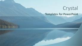  Presentation with spectacular - Theme featuring beautiful-bowman-lake-with-reflection background and a sky blue colored foreground