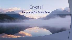  Presentation with spectacular - PPT theme consisting of beautiful-bowman-lake-with-reflection background and a light blue colored foreground