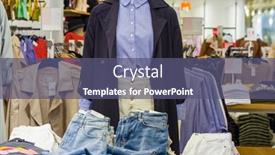  Presentation with brand - Beautiful slide set featuring beautiful-brand-new-clothes backdrop and a ocean colored foreground