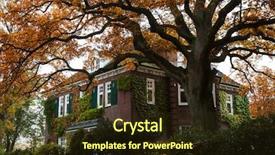  Presentation with yellow orange - Amazing presentation theme having beautiful brick house in hamburg backdrop and a wine colored foreground