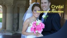  Presentation with bride - Audience pleasing theme consisting of beautiful bride and handsome groom backdrop and a tawny brown colored foreground