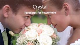  Presentation with white wedding - Audience pleasing presentation consisting of beautiful-bride-in-white backdrop and a  colored foreground