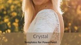  Presentation with white wedding - Slides having beautiful-bride-outdoor-happy-girl background and a coral colored foreground