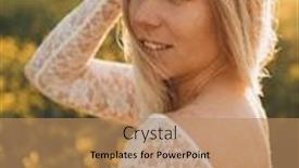  Presentation with white wedding - PPT layouts featuring beautiful-bride-outdoor-happy-girl background and a coral colored foreground