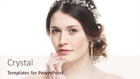  Presentation with diamonds - Presentation design consisting of beautiful-bride-portrait-wedding-makeup background and a lemonade colored foreground