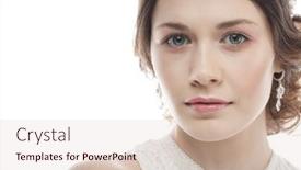  Presentation with diamonds - Presentation with beautiful-bride-portrait-wedding-makeup background and a soft green colored foreground