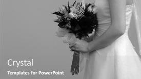  Presentation with married - Cool new presentation theme with beautiful bride waiting to be married backdrop and a gray colored foreground