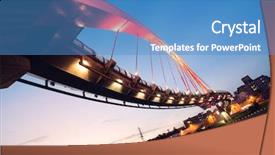  Presentation with beautiful scenery of kuala lumpur - Audience pleasing PPT layouts consisting of beautiful bridge in taipei backdrop and a teal colored foreground