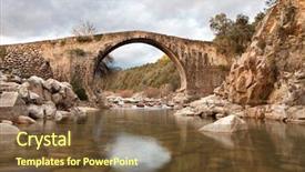  Presentation with clear - Presentation theme featuring beautiful bridge with a clear background and a tawny brown colored foreground