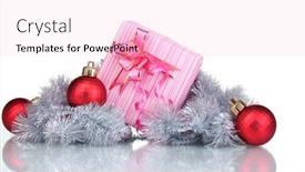  Presentation with bright white - Beautiful PPT theme featuring beautiful-bright-gift-and-christmas backdrop and a lemonade colored foreground