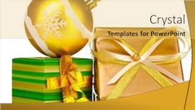  Presentation with bright white - Beautiful theme featuring beautiful-bright-gifts-and-christmas backdrop and a yellow colored foreground