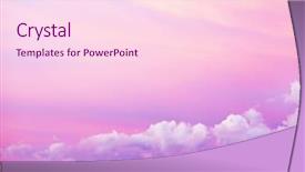  Presentation with pink sky - Slide deck consisting of beautiful bright sky with clouds background and a pink colored foreground