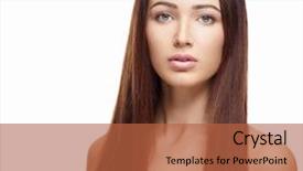  Presentation with lactation young woman breastfeeding - Colorful presentation design enhanced with beautiful brown - attractive young woman backdrop and a  colored foreground