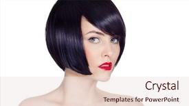  Presentation with healthy - Colorful PPT layouts enhanced with beautiful brunette girl healthy hair backdrop and a  colored foreground