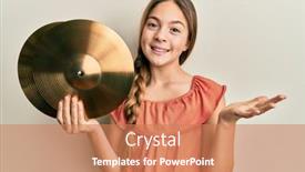  Presentation with achievement - Audience pleasing presentation design consisting of beautiful-brunette-little-girl-holding backdrop and a coral colored foreground