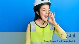  Presentation with bike - Presentation theme consisting of beautiful-brunette-little-girl-wearing background and a yellow colored foreground