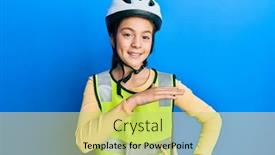  Presentation with bike - PPT layouts consisting of beautiful-brunette-little-girl-wearing background and a  colored foreground