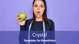  Presentation with tape measure - Presentation design consisting of beautiful-brunette-sporty-woman-using background and a ocean colored foreground