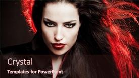  Presentation with studio - Amazing theme having beautiful-brunette-woman-in-oriental backdrop and a  colored foreground