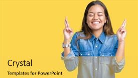  Presentation with blue eyes technology close up - PPT theme with beautiful brunette woman wearing blue background and a  colored foreground