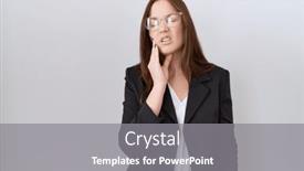  Presentation with illness - Theme consisting of beautiful-brunette-woman-wearing-business background and a gray colored foreground