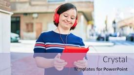  Presentation with down syndrome - Theme featuring beautiful-brunette-woman-with-down background and a light blue colored foreground