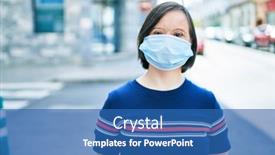  Presentation with down syndrome - Theme consisting of beautiful-brunette-woman-with-down background and a ocean colored foreground