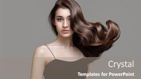  Presentation with wrinkles gray hair - Theme having beautiful-brunette-woman-with-long background and a gray colored foreground