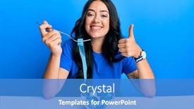  Presentation with loss - PPT layouts consisting of beautiful-brunette-young-woman-eating background and a teal colored foreground