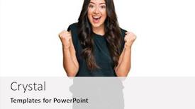  Presentation with black women arm - Presentation design enhanced with beautiful-brunette-young-woman-wearing background and a white colored foreground